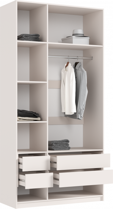 Марвэл Шкаф 3-х створчатый 1200, с доп.ящиками Кашемир, Кашемир