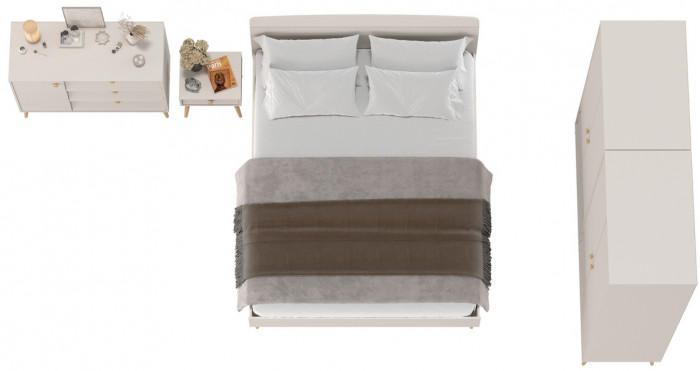 Афина Спальня 37-1600, кашемир серый