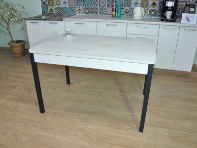 Стол обеденный Сканд-2 Бетон белый