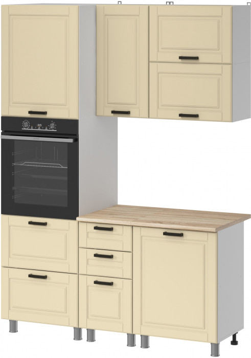 МК Аленушка 1,6м ПД 2 Астра Крем,скоба черный,сонома