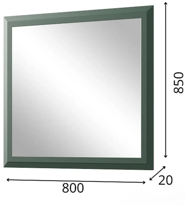 Зеркало навесное "Герта" - Зеленый матовый