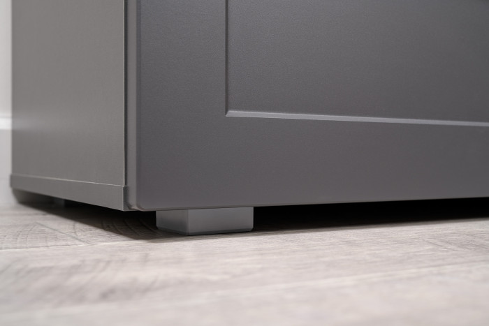 Остин 11.53 Кровать + ортопед + 16.240 Комод + 16.221 Комод, серый графит/дуб крафт золотой