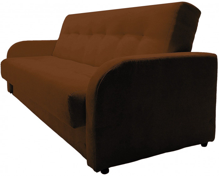 Раскладной диван-кровать, прямой, книжка, цвет коричневый, велюр, Лондон Люкс 120