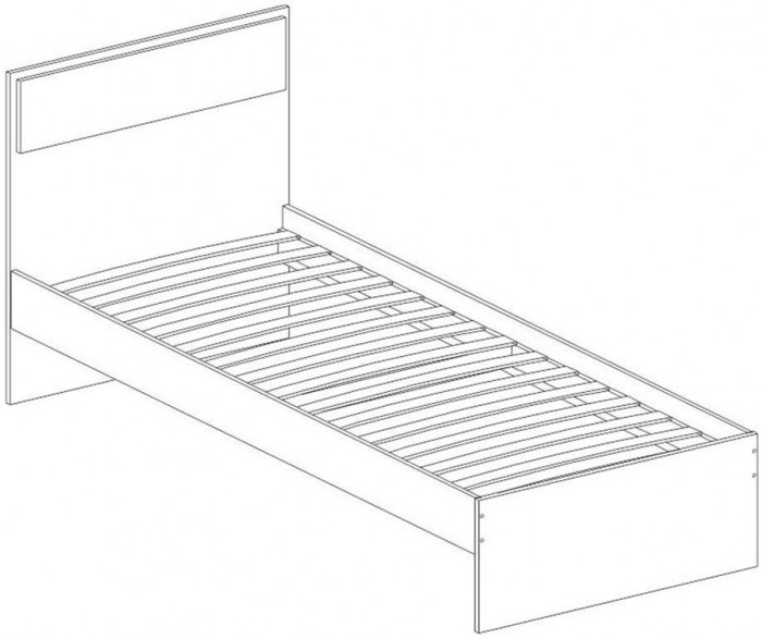 NEXT 71 Кровать односпальная 800 Белый / Дуб Сонома