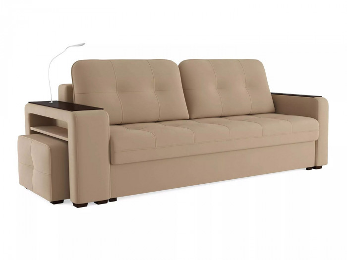 Диван Smart 4 пуф слева Б4-3т-Б3 СК Велюр Velutto 05