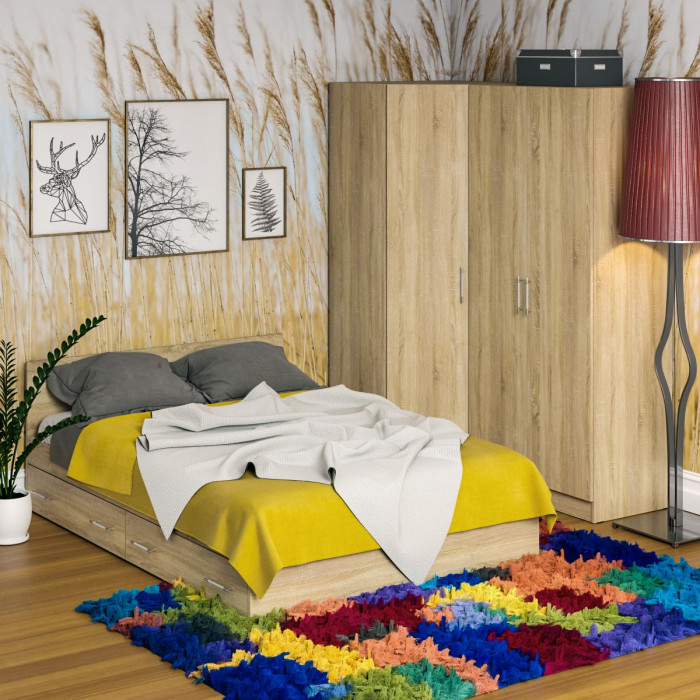 Спальня Стандарт 2-1400Я, дуб сонома