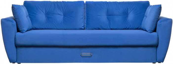 Диван-кровать Амстердам Люкс, 160х195, еврокнижка, пружинный блок, велюр, синий