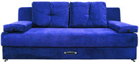 Диван-еврокнижка Амстердам Мини люкс, 150, велюр синий