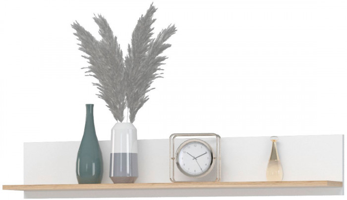 Юкки ПЛ2-1200 Полка Белый/Дуб делано