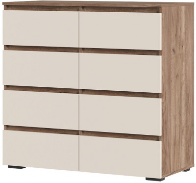 Хелен КМ 04 Комод 8 ящиков (1002х958х460) кашемир/дуб крафт табачный