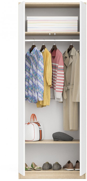 Мори Шкаф МШ800.1, дуб сонома/белый