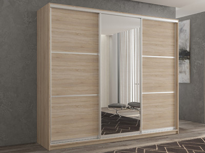 Шкаф-купе Кааппи 2 Сонома Светлый 210х45х230 см