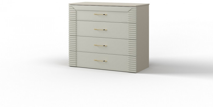 Комод четырехъящечный "Карлин" - Персидский жемчуг/Шаде песочный