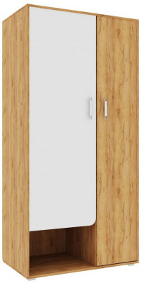 Дастин Шкаф распашной Дуб Крафт золотой / Белая Аляска