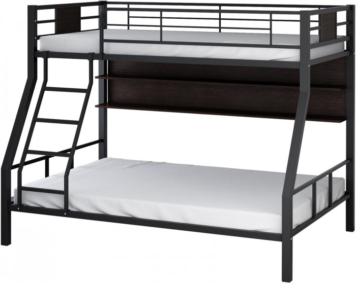 Двухъярусная кровать Гранада-1П (Коричневый, Крем)