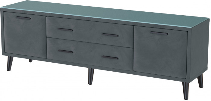 Тумба ТВ интерьерная 1,6 Пай серый/мдф бриз