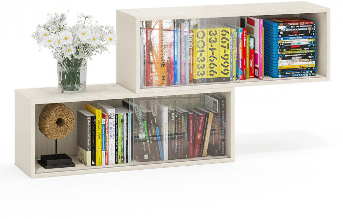 Две полки книжных С-МД-КН01, дуб