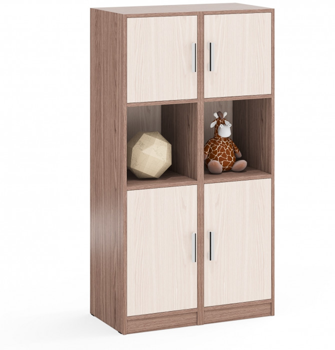 Два Пенала С-МД-СК9П к компьютерному столу С-МД-СК9, цвет ясень шимо светлый/ясень шимо тёмный, ШхГхВ 86х45х160 см., универсальная сборка