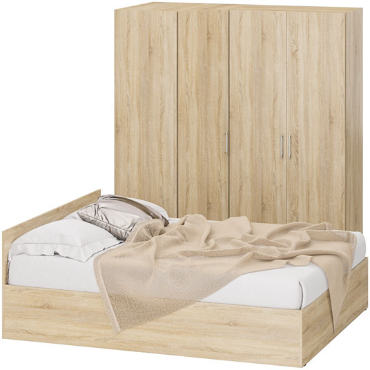 Спальня Стандарт 2-1600, дуб сонома