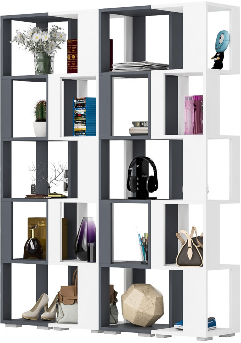 Стеллаж СВК 4 шт., графит/белый