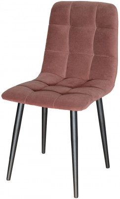 Стул Х / черный /велюр пыльная роза