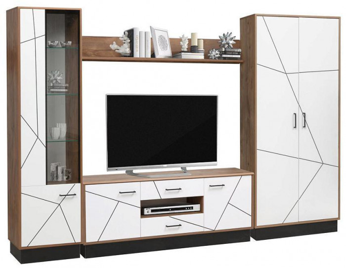 Шкаф-пенал Гамма 54.01-01 Правый Таксония/Белый