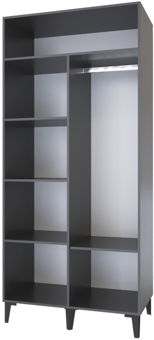 Толедо Шкаф 2-х створчатый ТШ-21 графит серый