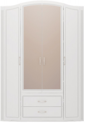 Шкаф для одежды 4-х дверный с зеркалами Виктория 02