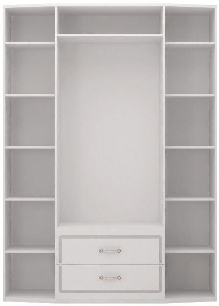 Шкаф для одежды 4-х дверный с зеркалами Виктория 02