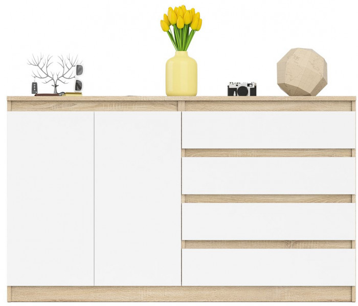 Мори Комод МК1600.1, дуб сонома/белый