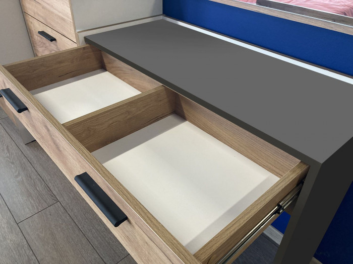 НМ 011.40 Стол туалетный Оттавия Антрацит/Дуб золотой