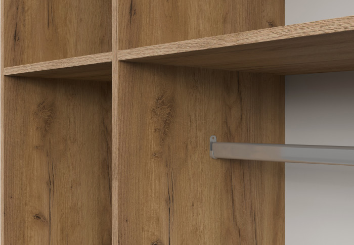 Шкаф трехстворчатый Байкал, Дуб Золотой, Белый матовый