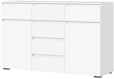 Хелен КМ 05 Комод 6 ящиков (1502х958х460) белый супермат,белый/белый