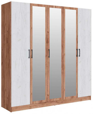 Шкаф Вегас 2000 дуб крафт табачный/дуб крафт белый