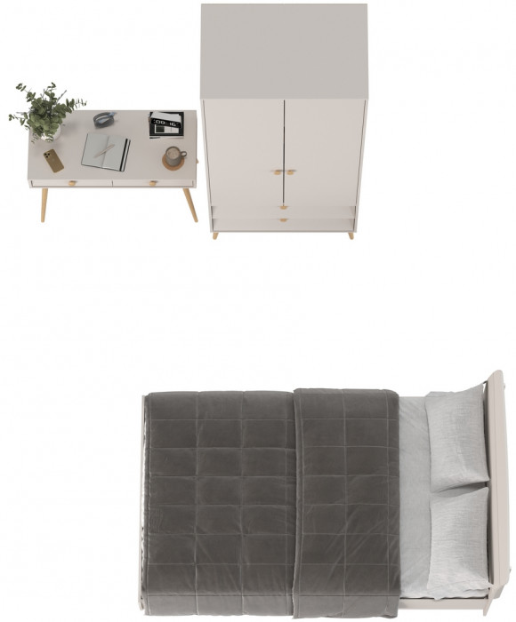 Афина Спальня 07-1200, кашемир серый