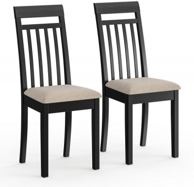 Два стула Мебель--24 Гольф-11 разборных, цвет венге, обивка ткань велюр капучино 25, ШхГхВ 40х40х100 см., от пола до верха сиденья 47 см.