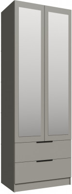 Шкаф Мадрид (0,8) с 2 ящ. с зеркалом, Мокко