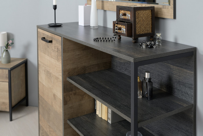 Трувор 13.307.01 Комод + 13.307.02 Комод с ящиками + 13.307.02 Комод с ящиками, дуб гранж песочный/интра