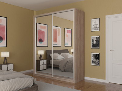 Шкаф-купе Лаурус 1 Сонома Светлый 160х45х220 см