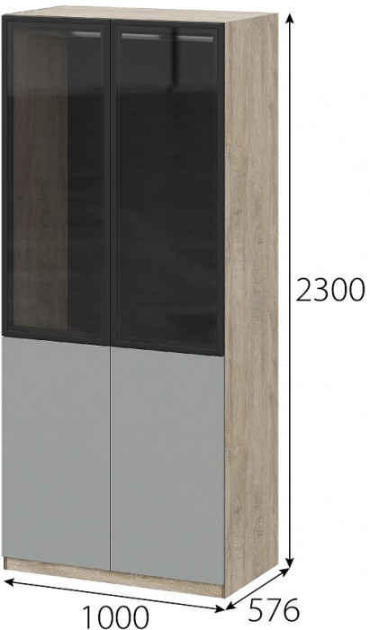 Шкаф со стеклом Этна 100