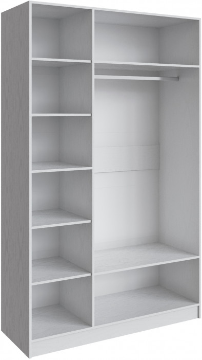 Шкаф Мадрид (1,5) с зеркалом, Белый/Ателье светлое