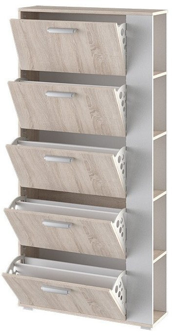 Эрика Тумба для обуви Тип 2 (Дуб Сонома/Белый ясень)