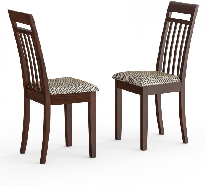 Два стула Мебель--24 Гольф-11 разборных, цвет орех, обивка ткань руми 812/8, ШхГхВ 40х40х100 см., от пола до верха сиденья 47 см.