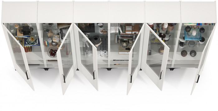 Валенсия Гостиная № 132, ЛДСП белый шагрень/МДФ белый шагрень