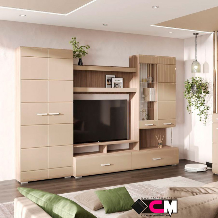 Вегас 1 венге/белый глянец