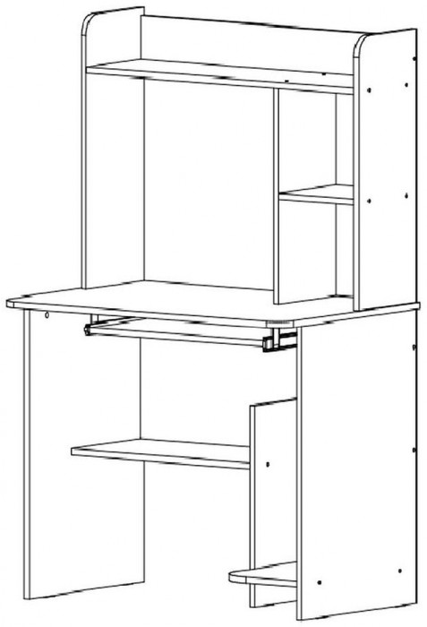 Интел-1 стол компьютерный Дуб сонома / Белый снег