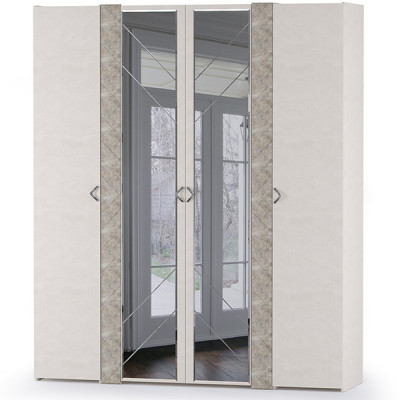 Амели Набор шкафов 3 08.49 + 13.133 + 08.49, цвет шёлковый камень/бетон чикаго беж, ШхГхВ 194,8х51,3х230 см.