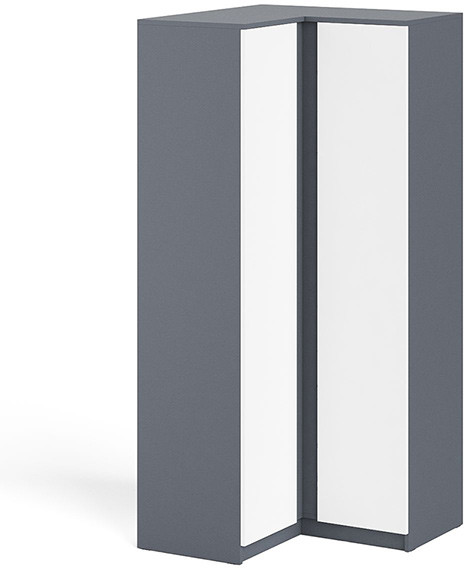 Мори угловой шкаф МШУ960.1, графит/белый