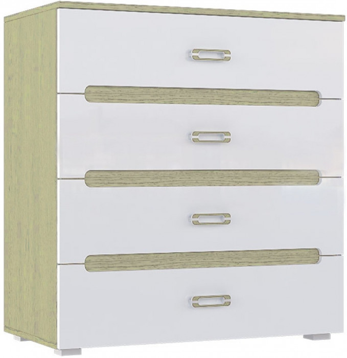 Модульная спальня Ким (Белый глянец, Венге)