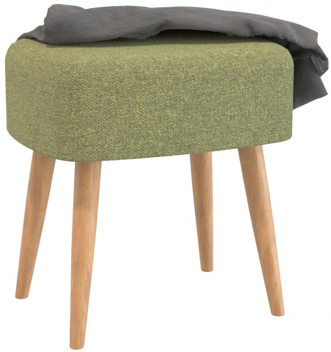 Банкетка 6-5135ТКШзел Полли, ткань зелёная